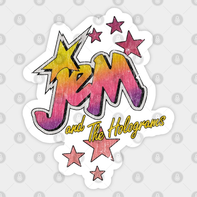 Vintage Jem and the holograms Logo Sticker by OniSide